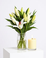 Candle & Lily Vase