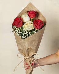 Farmers Roses - White & Red