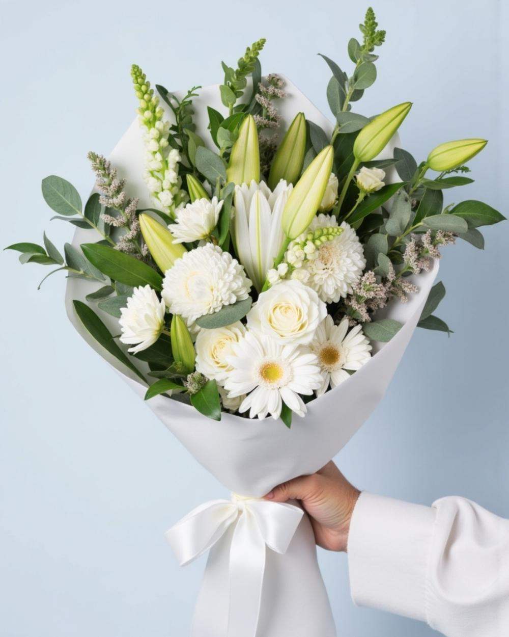 All White Bouquet
